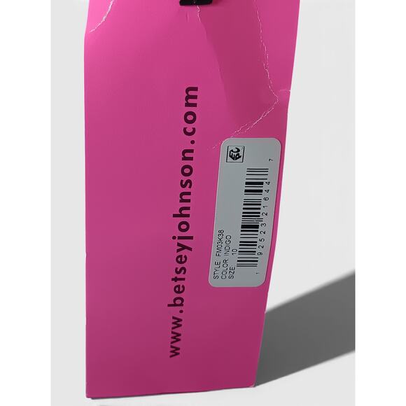 New with Tags Betsey Johnson Navy Ruffle Hem Midi Dress Sz 10  Sheath Cocktail - Picture 12 of 14